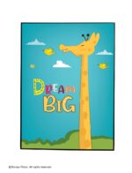 Kids Room Motivational Quote Wall Frames - Theme: Dream Big (A4 size)