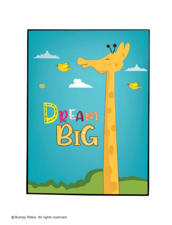 Kids Room Motivational Quote Wall Frames - Theme: Dream Big (A4 size)