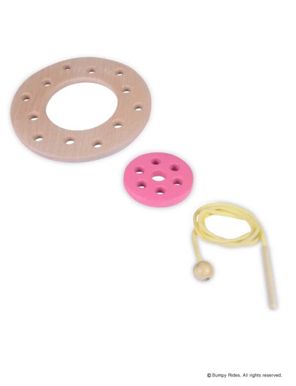 Wooden Lacing Rings for Kids