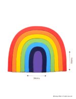 Wooden Arch Shaped Rainbow Stacker for Kids Play