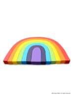 Wooden Arch Shaped Rainbow Stacker for Kids Play