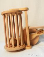 Wooden Rattling Push Wheel Walker Toy for Toddlers |  Wooden Rolling Push-Pull Wheeler