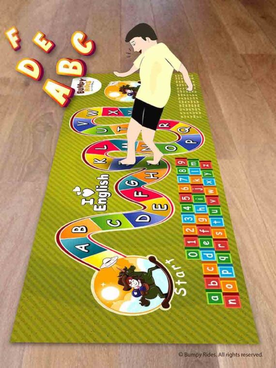 Hopscotch English Sensory Pathways (Learn while Play) | 8x3 Feet | Highly Durable