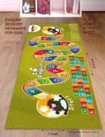 Hopscotch English Sensory Pathways (Learn while Play) | 8x3 Feet | Highly Durable