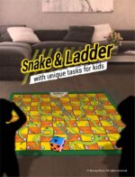 Bumpy Rides Fabric Printed Snake and Ladder Game with Tasks and Activities for Kids