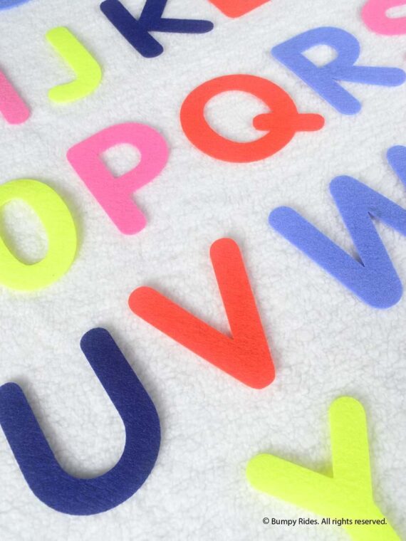 Felt Fabric Cut Letters - Capital Letters (2 sets) & 0 to 9 Numbers(1 set) for Flannel Boards, Sensory Play and Educational Activities