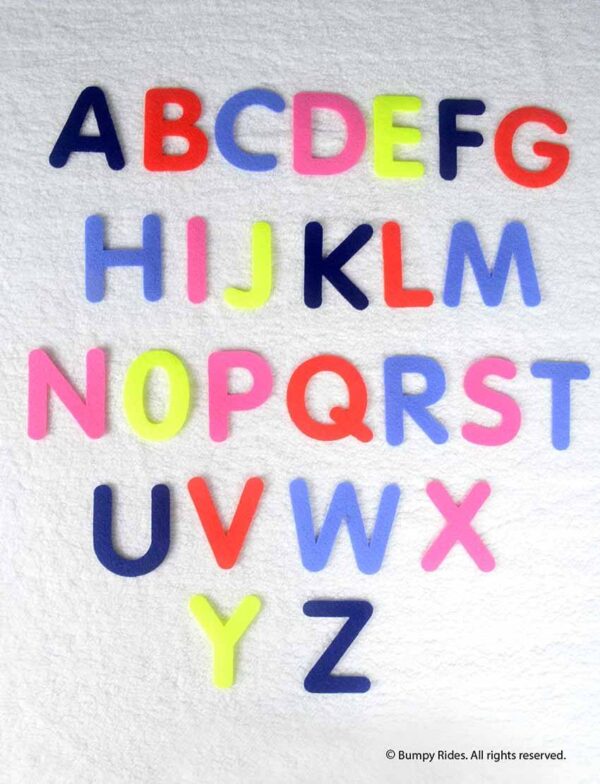 Felt Fabric Cut Letters - Capital Letters (2 sets) & 0 to 9 Numbers(1 set) for Flannel Boards, Sensory Play and Educational Activities