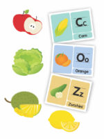 Bumpy Rides Flash Cards – Fruits & Vegetables (Montessori Learning Activity)