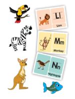 Bumpy Rides Flash Cards - Birds & Animals (Montessori Learning Activity)