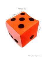 Colorful & Large Felt Fabric Dice (10x10cms) - Soft & Spongy Dice for Indoor & Outdoor Play