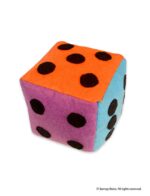 Colorful & Large Felt Fabric Dice (10x10cms) - Soft & Spongy Dice for Indoor & Outdoor Play