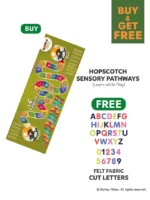 Buy & Get Free [ Buy English Hopscotch Sensory Pathways. Get Free English Felt Alphabet Letters ]