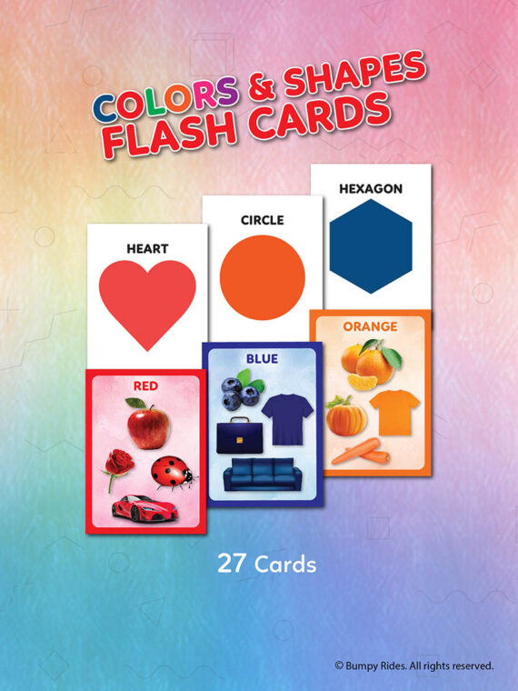 Colours and Shapes Flash Cards for Kids
