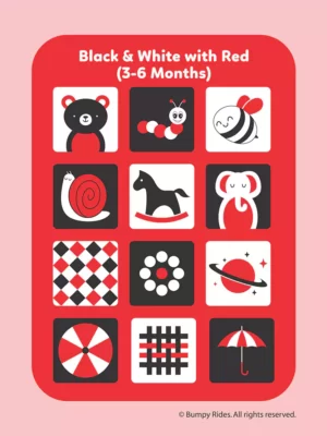 High contrast Visual Stimulation Cards for 4 to 6 month babies