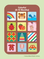 Baby Visual Stimulation Cards for 6 to 12 Month Babies (6 Cards F&B)